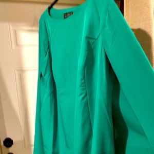 ELOQUII green cape dress!
